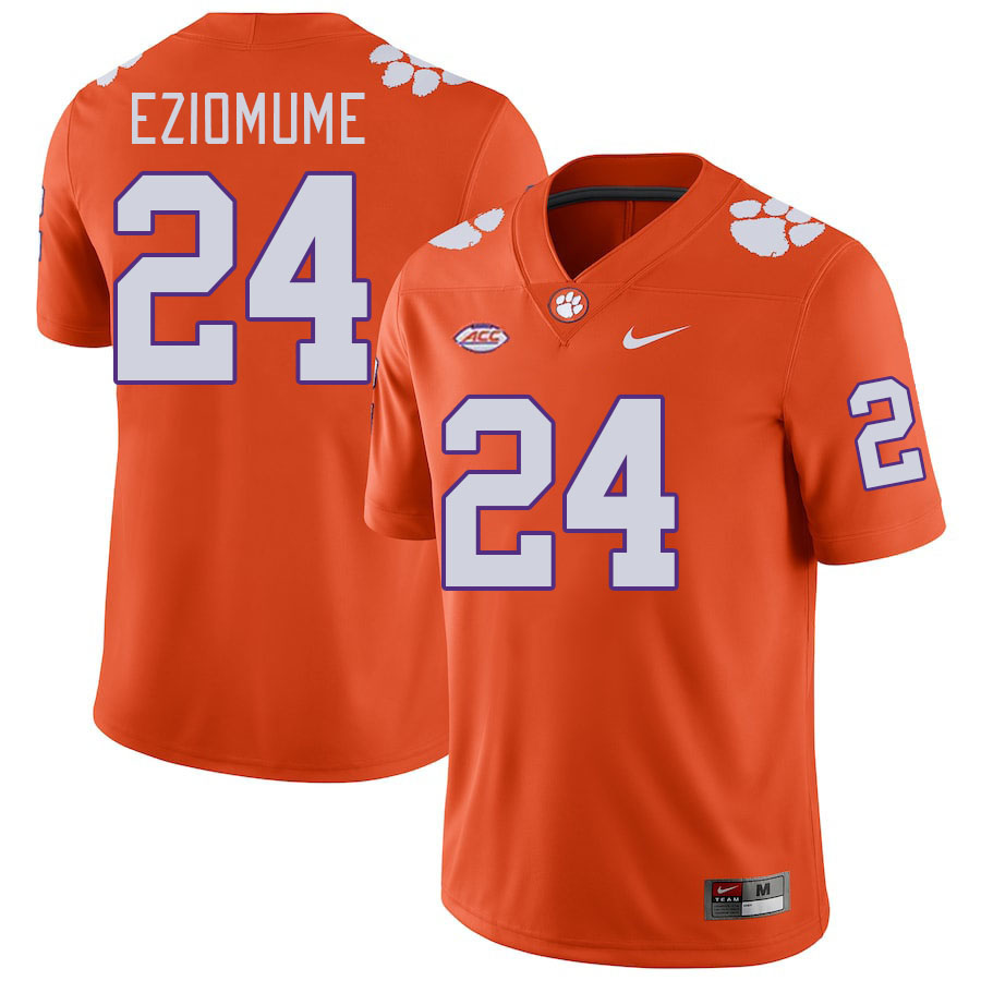 Men #24 David Eziomume Clemson Tigers College Football Jerseys Stitched-Orange